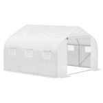 Outsunny Walk-In Polytunnel Greenhouse Warm House Garden Tunnel Shelter Plant