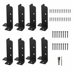 4/8PCS Heavy Duty Deck Post Base Brackets Adjustable Wood Fence Pergola Base