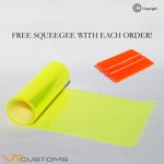 Fluorescent Yellow Headlight Tint Car Film Fog [ 30 x 100cm + Squeegee Tool ]