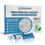 Sinus Rinse Salt Sachets, 140-Pack Neti Pot Refills, 140 salt sachets, White 