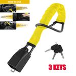 Universal Steering Wheel Lock Seat Belt Lock High Visibility Anti-Theft Car Lock