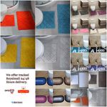 Luxury 100% Cotton 2 Piece Bathroom Bath Mat & Pedestal Mat Set / Bath Rug