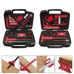 Woodworking Ruler Set Measurement Multi Purpose Portable Home with Storage Box