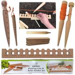 Garden Seed Planting Tool Gift Set Seed Seedling Ruler Line 2 Dibbers 8 Markers