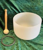 Quartz Crystal Singing Bowl. B Note. 492Hz. 8” 