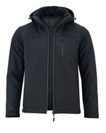 Men's Softshell Jacket with Removable Hood, Waterproof Outdoor Warm Coat