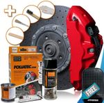 Brake Caliper Foliatec FT2160 High Temp RED Engine Paint Lacquer Kit. +M