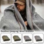High Wool Content Wool Blanket Outdoor Camping Picnic Thick Warm Blanket Shawl