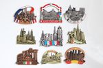 Metal Fridge Magnet Souvenir Gift Paris Rome Barcelona Dubai NewYork Amsterdam