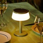 Auraglow 2-in-1 Rechargeable Solar Garden Table Lamp & Outdoor Hanging Lantern