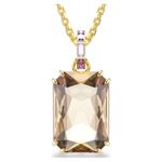 New  Necklace Millenia pendant Octagon cut Caramel Gold-tone plated 5725752