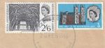 Westminster Abbey non-phoshor GB Used Exeter 1966 ON PIECE (151055)