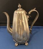Mid-Victorian Silver Plated Melon Teapot by James Dixon & Sons 2674 (c. 1860s)