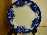 Antique Flow Blue Plate c1893 24cm