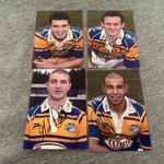 SIGNED 4 LEEDS RHINOS COLOUR PLAYER PHOTOS 2005