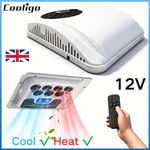 12V Camper RV Air Conditioner Kit Heat & Cool Rooftop Trailer Electric AC Unit
