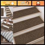 Non-Slip Stair Treads for Wooden Steps, 28x9in, 4 Pack, Brown Safety Mats