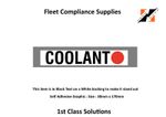 Coolant Pink Sticker Lettering Kit Coach Bus Minibus Van HGV Truck Self Adhesive