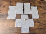 28mm / 20mm Cobblestone Roads, 4 Straight  8x4inch, And 1 Crossroad - 3D Printed