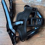 Black Basket Dog Muzzle Plastic & Nylon Reflective Straps Size 5