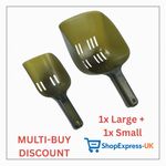 Bait Scoop Spoon Carp Fishing Mixing Bait Boilies Ground Bait Pellets 2 Pack