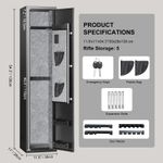 3 Or 6 Gun Cabinet Lockable Safe Rifle Firearm Steel Police Approved