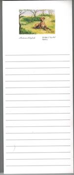 New Rhodesian Ridgeback Magnetic Refrigerator 1 List Pad By Artist Ruth Maystead