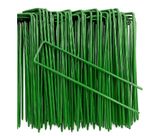 50x FULL GREEN U GALVANISED METAL PINS ARTIFICIAL GRASS TURF WEED PEGS STAPLES