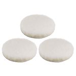 3 Pcs 6 inch Wool Buffing Pads Hook and Loop for Car Polishing Buffing Cutting