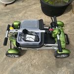 CareCo Minimus Foldable 4-Wheel Electric Travel Mobility Scooter Green Basket