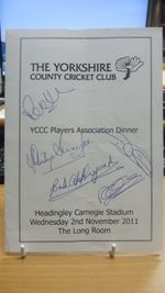 Yorkshire CCC Players Association Dinner 2011 - Signed by 5