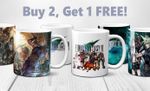 Final Fantasy 7 - ff7 - VII - PS1 Game Gaming - Mug with Coaster