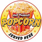 Popcorn Sticker, Sign Printed Food Cafe Restaurant POS