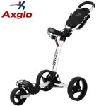 AXGLO 2026 TRILITE 3 WHEELED GOLF PUSH TROLLEY +FREE ACCESSORY PACK -WHITE/BLACK