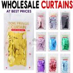2M-3M Foil Fringe Tinsel Shimmer Curtain Door Wedding Birthday Party Baby Shower
