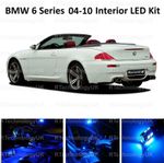 BLUE PREMIUM BMW 6 SERIES E63 E64 2004 -2010 INTERIOR FULL KIT SET BULBS XENON