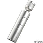 Magnetic Thin Wall Swivel Spark Plug Socket Removal Tool12 Pt 3/8'' Drive 16mm