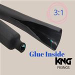 3:1 Adhesive Heat shrink Black Waterproof Heatshrink Glue Lined Tube Sleeve
