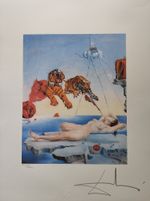 Salvador Dali Signed -Dream Caused by the Flight of a Bee Around a Pomegranate