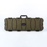 Large Wheeled Airsoft Rifle Hard Gun Case (Wave and pick and pluck) Olive Green