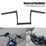 Motorcycle Handlebar 25mm 1 inch Drag Z Bar Black for Harley Chopper Bobber UK