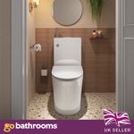 2-in-1 Close Coupled Toilet With Sink On Top Cloakroom Combo Chrome Button