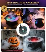 USB Mist Maker Humidifier with RGB Lights Portable Fogger for Aquarium Home Deco