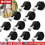 10 Packs Lashing Straps Cargo Luggage Tie Down Cam Buckle Roof Rack 2.5m X 25mm