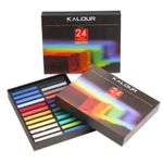 KALOUR 24 Soft Pastels Set Artist Colour Pastel Sticks Drawing Art Kit