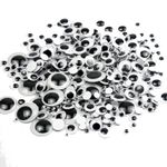 Self Adhesive Googly Eyes Wiggly Movable Doll Eyes Kids Craft DIY UK