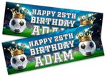 Personalised Football Design Birthday Banners Children Kids Party Decoration 20