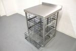  Three Tier Stainless Steel 500x500 Glasswash Basket Storage For Modular Bar