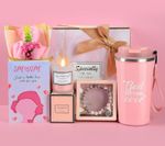 Birthday Gift Set For Mom Relaxing Self Care Luxury Pink Hamper Box Gift Basket