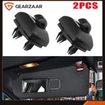 2PCS Sun Visor Clip Holder Hook For Audi A1 A3 A4 A5 Q3 Q5 TT BLACK 8U08575624PK